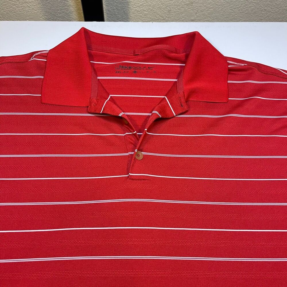 NIKE GOLF Dri Fit Polo Shirt Sz Mens XL Red